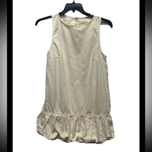 MNG by Mango Ivory Sleeveless Mini Bubble Hem Dress US 2